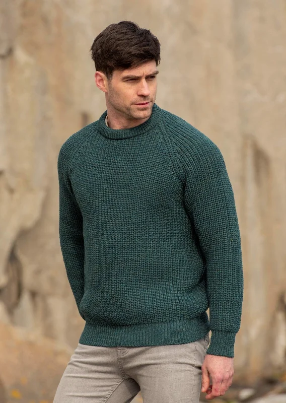 Urban Outfits Fishermans Rib Crew Neck Sweater | Green
