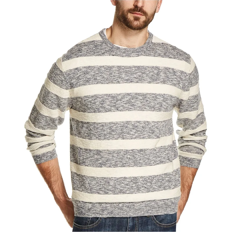 Comfy Pants Weatherproof Mens Textured Crew Pullover Sweater, Blue, 3XL