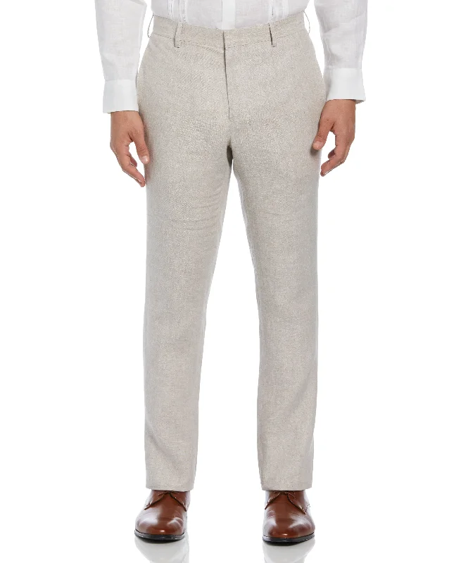 Versatile Wear Big & Tall Delave Linen Flat Front Pant