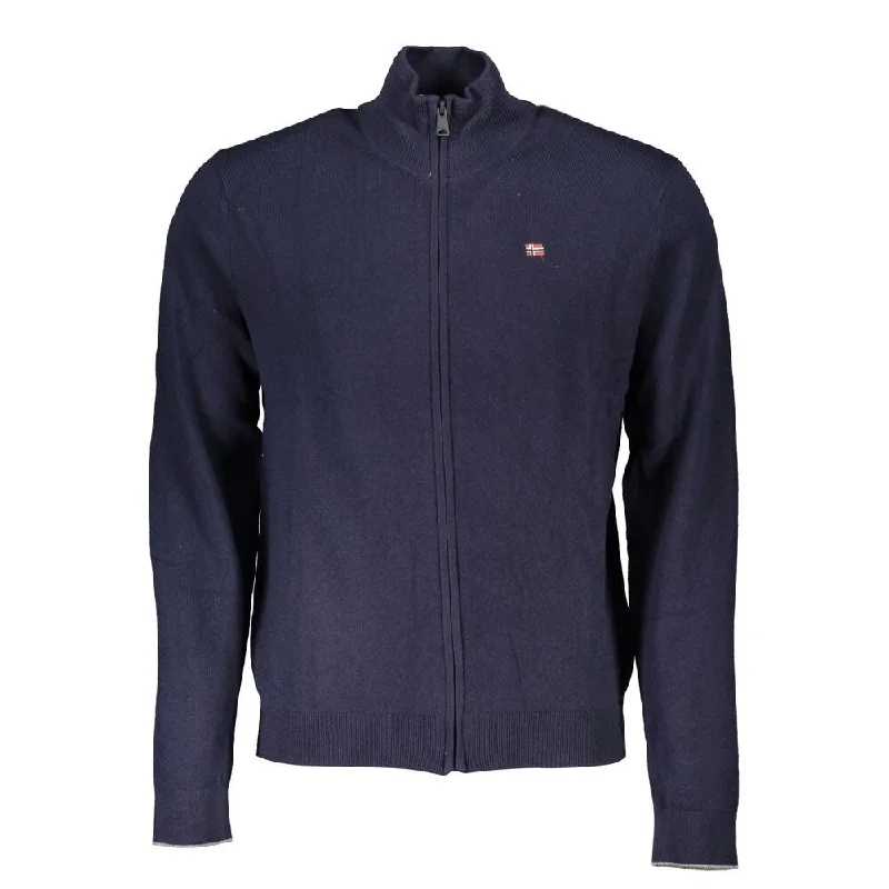 Fashion Bottoms Napapijri Blue Fabric Men Men's Sweater