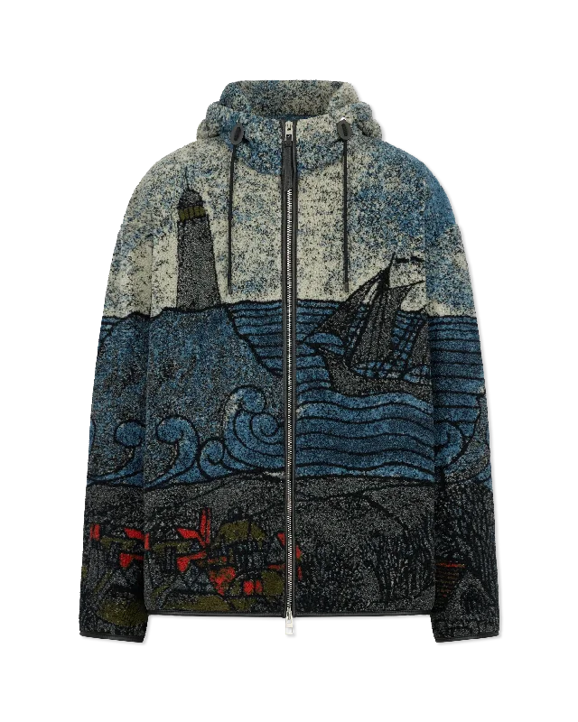 Comfy Tops Lighthouse Hooded Fleece Jacket
