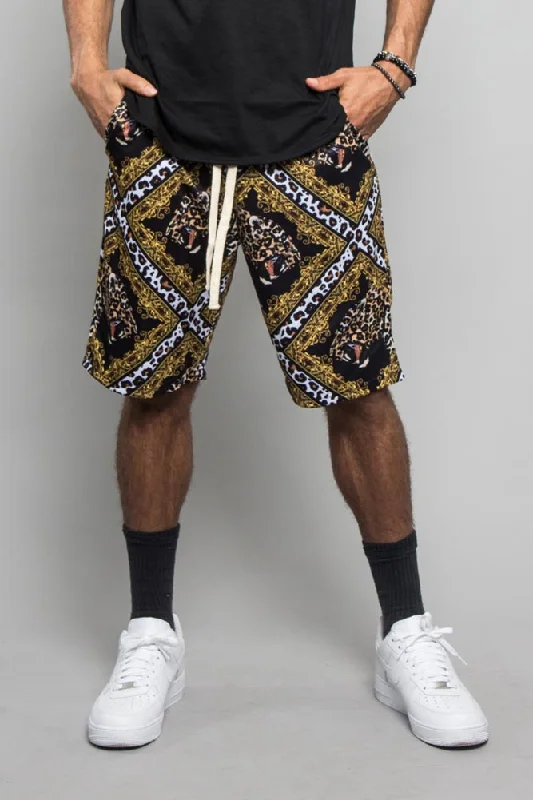Layered Clothing Lux Leopard Basketball Shorts