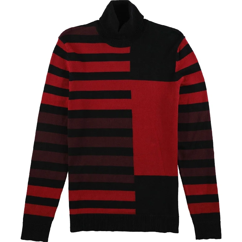 Urban Tees Alfani Mens Turtleneck Pullover Sweater, Red, Large