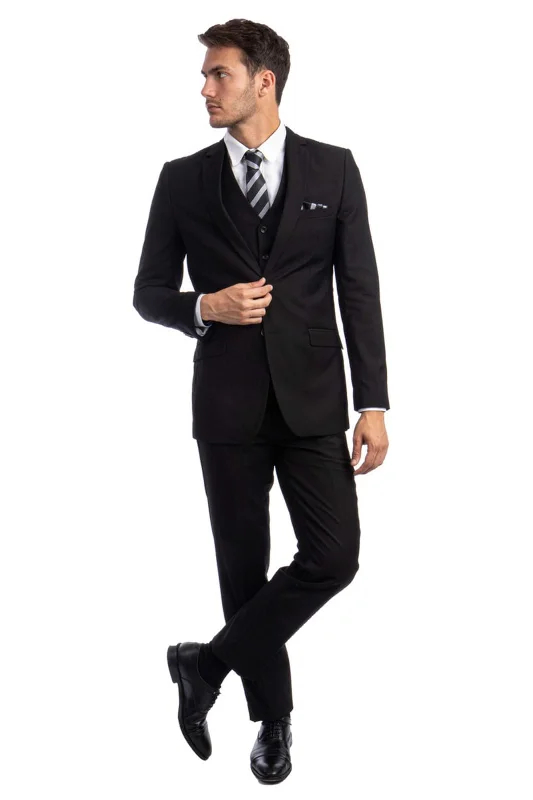 Casual Footwear Men's Solid 3pc Suit - LA231HSA