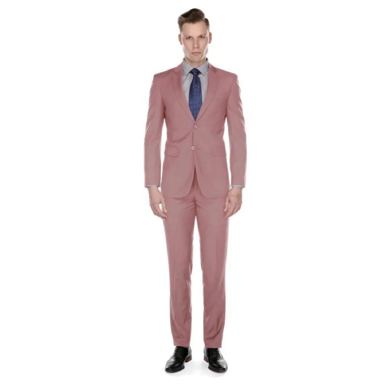 Weekend Styles Braveman Men's Formal Two Piece 2-Piece Slim Fit Cut Suit Set