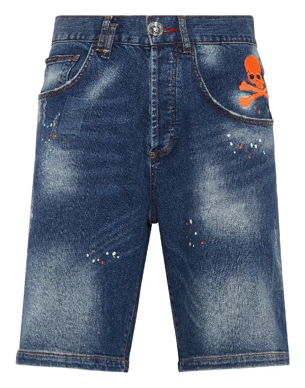 Chic Styles Denim Shorts Formentera Fit Skull&Bones