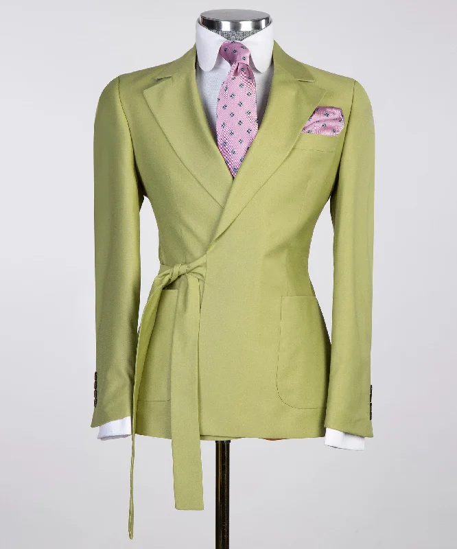 Minimal Apparel Olive Green Belted Suit