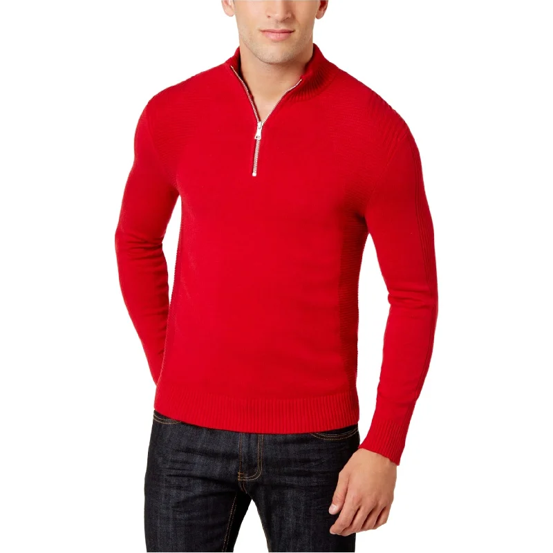 Casual Footwear I-N-C Mens Quzrter Zip Pullover Sweater, Red, XX-Large