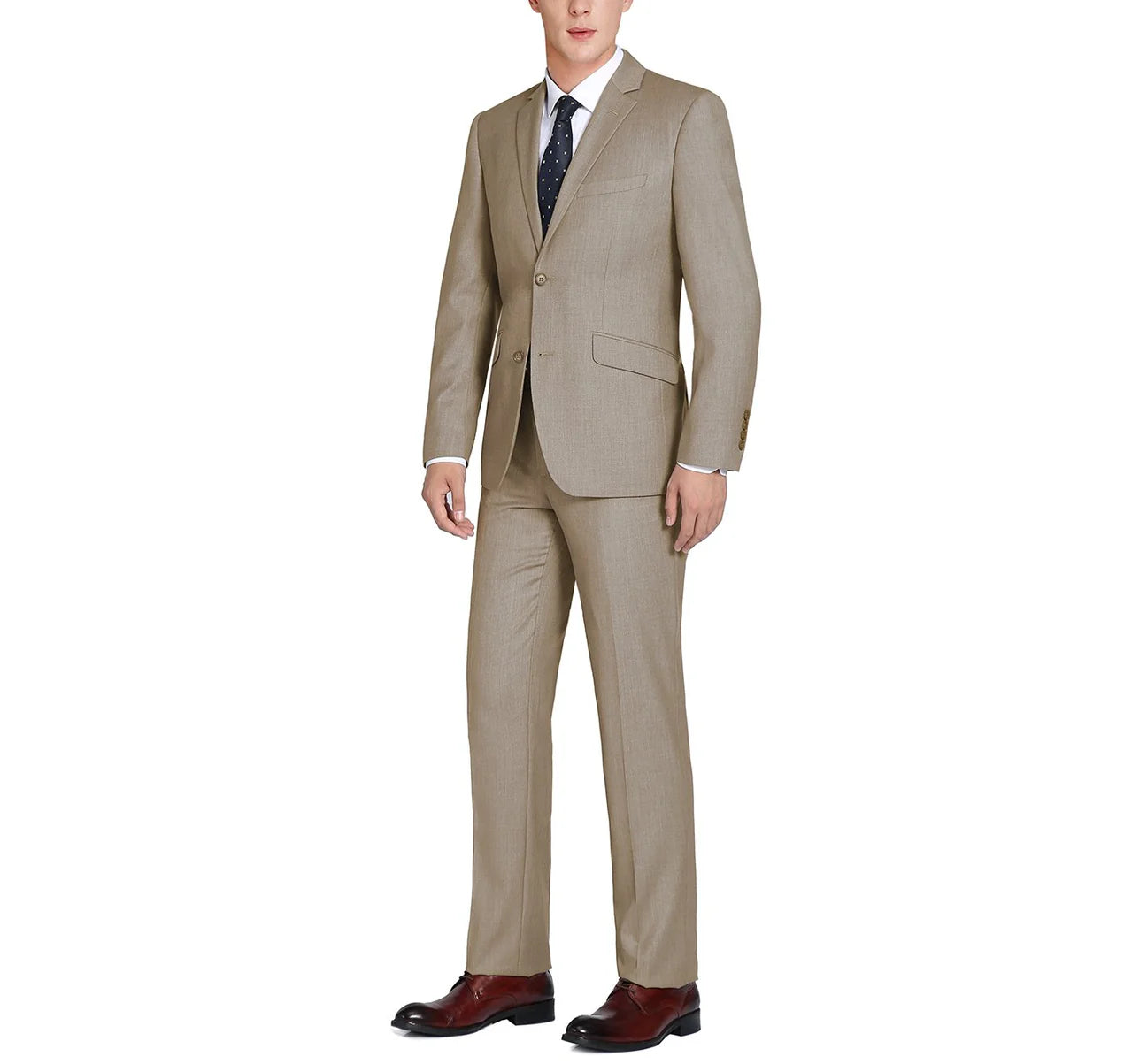 Chic Outfits (52L) Stone 2 Piece Modern Fit Suit 2 Button