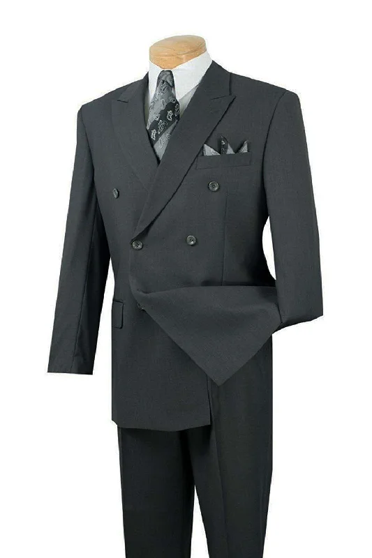 Premium Wardrobe (40L) Atlantis Collection - Charcoal Regular Fit Double Breasted 2 Piece Suit Premium Wardrobe (40L) Atlantis Collection - Charcoal Regular Fit Double Breasted 2 Piece Suit