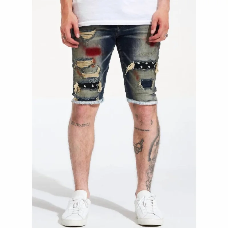 Winter Outfits Pierre Jean Shorts In Indigo Tint