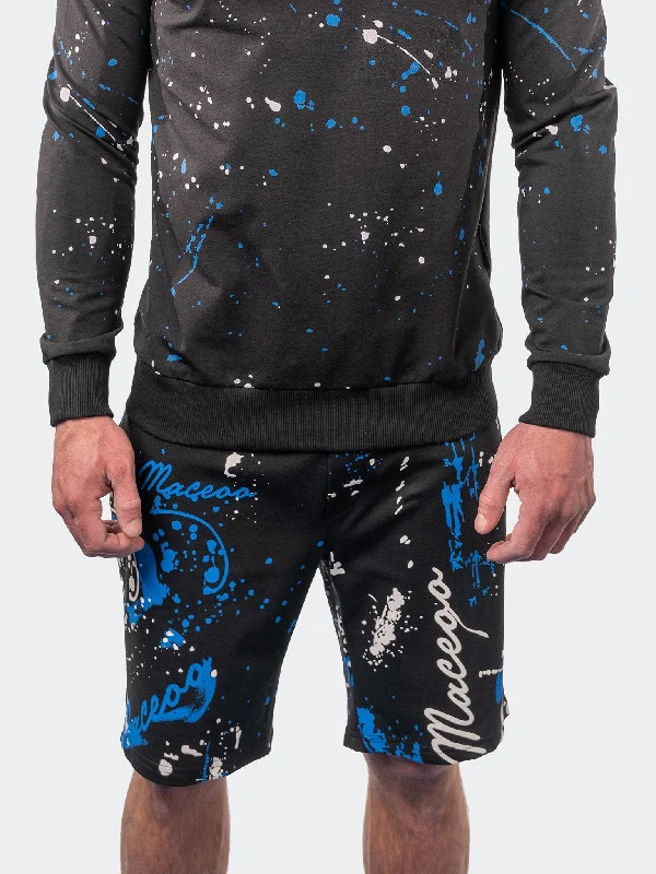 Warm Sweaters Shorts Abstract Black
