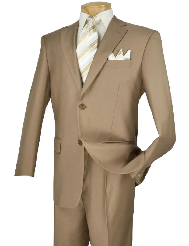 Urban Looks (40S) Regular Fit Suit 2 Button 2 Piece in Khaki