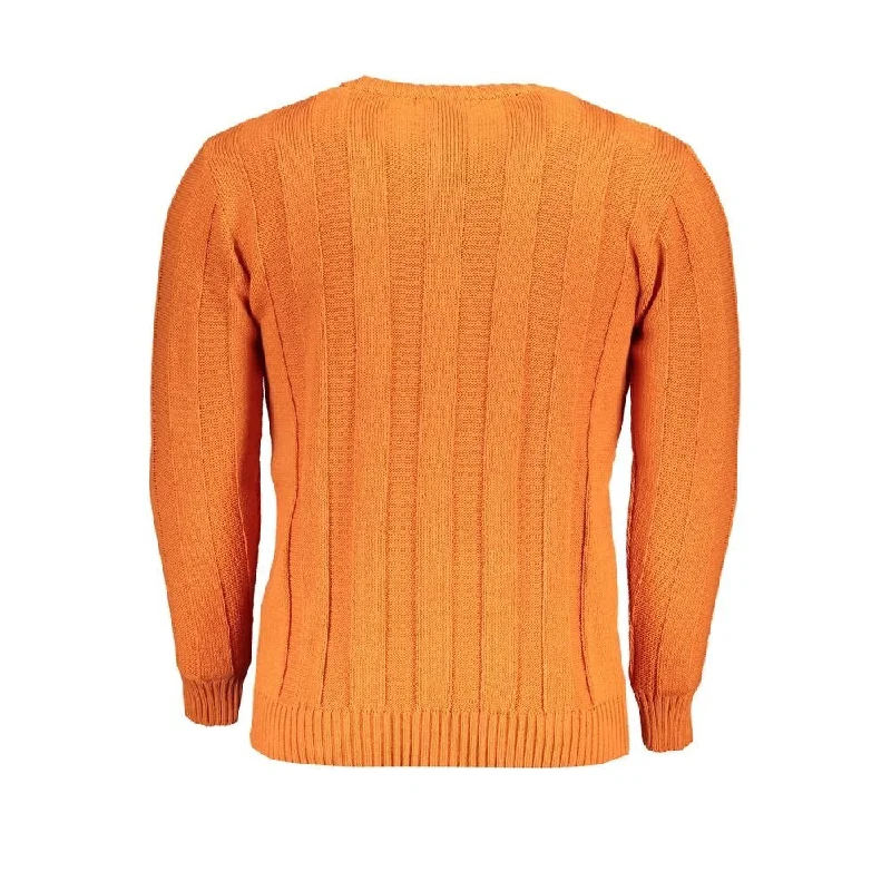Bold Colors U.S. Grand Polo Orange Fabric Men's Sweater