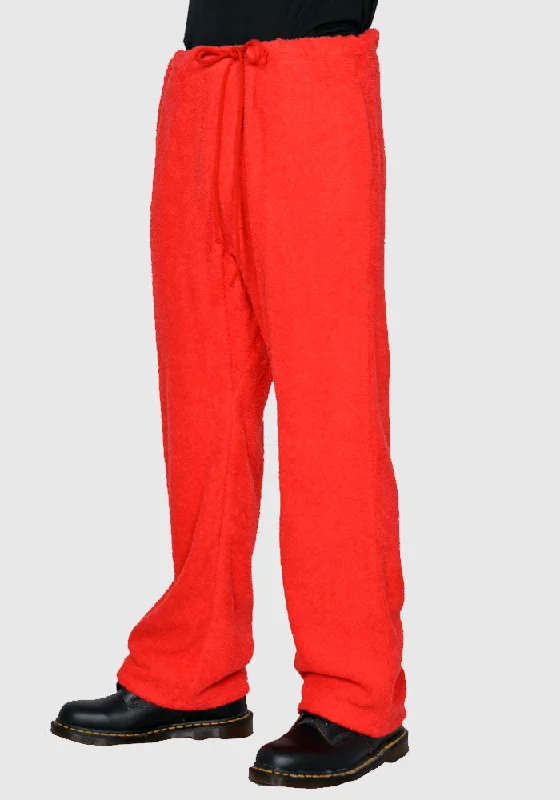 Office Outfits BLESS N°75 3112 C5210 BATHROBE JOGGER TERRYCLOTH RED