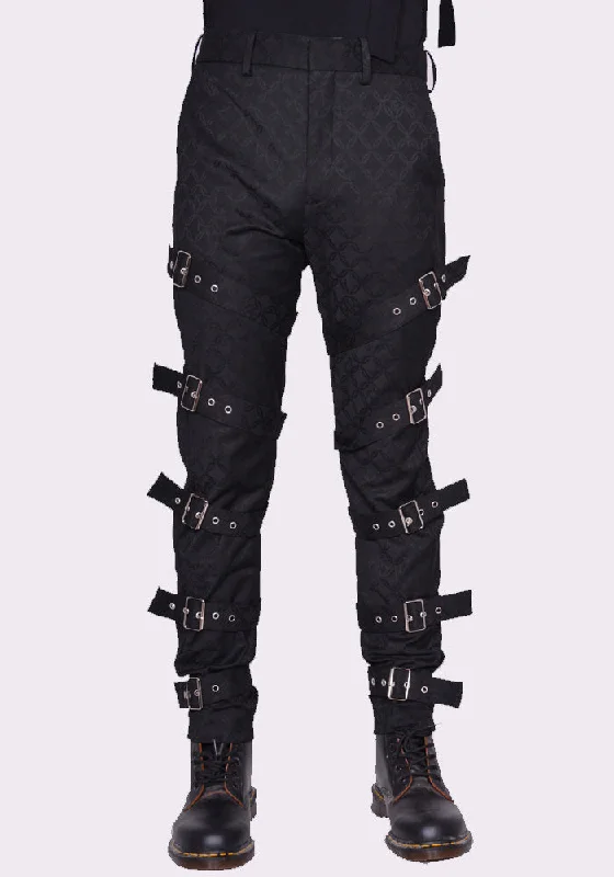 Minimalist Pieces CHARLES JEFFREY LOVERBOY 031030101 MENS BUCKLE TROUTHER BLACK