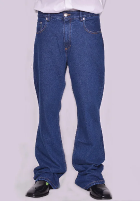 Cool Jackets ERNEST W. BAKER JE01 FLARE DENIM JEANS BLUE