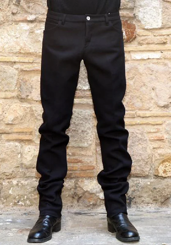 Relaxed Styles INDIVIDUAL SENTIMENTS MENS TROUSERS BLACK