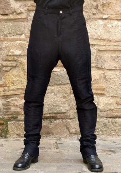 Designer Pieces INDIVIDUAL SENTIMENTS UNISEX LOW CROTCH PANTS NAVY-BLACK