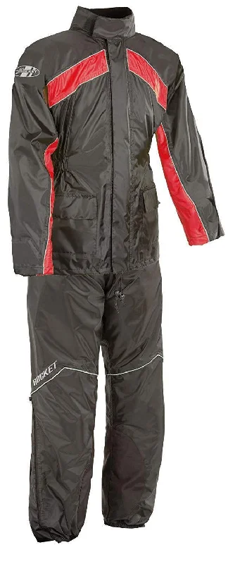 Comfort Clothes Joe Rocket 'RS-2' Mens Black/Red Rain Suit