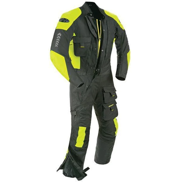 Classic Designs Joe Rocket 'Survivor' Mens Black/Hi-Visibility Yellow Textile Riding Suit Classic Designs Joe Rocket 'Survivor' Mens Black/Hi-Visibility Yellow Textile Riding Suit