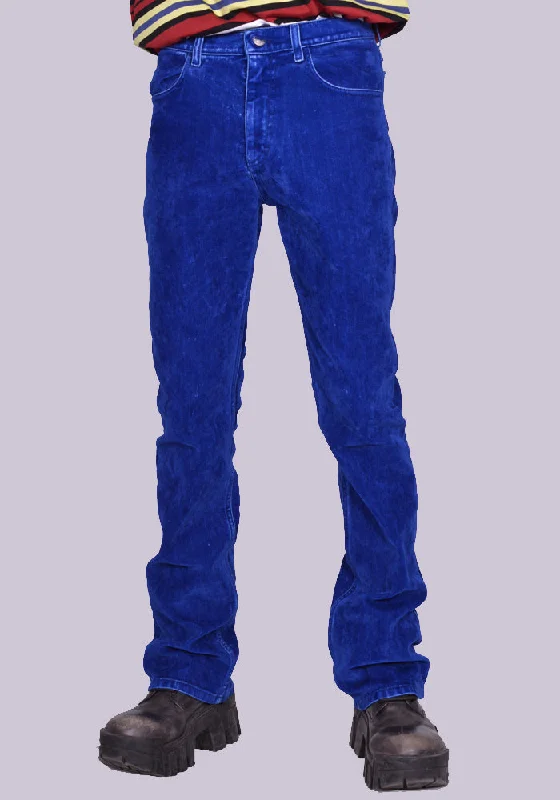 Travel Wear MARNI PUJU0069A0 FLOCK DENIM PANTS BLUETTE
