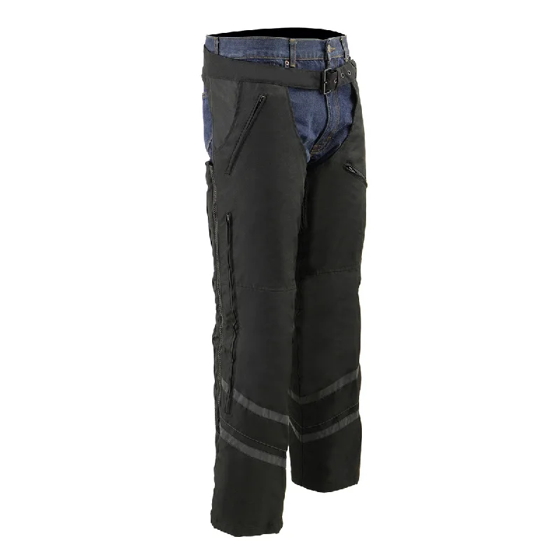 Streetwear Clothing Milwaukee Leather MPM5701 Men's Black ‘Reflective’ Vented Textile Motorcycle Chaps Streetwear Clothing Milwaukee Leather MPM5701 Men's Black ‘Reflective’ Vented Textile Motorcycle Chaps