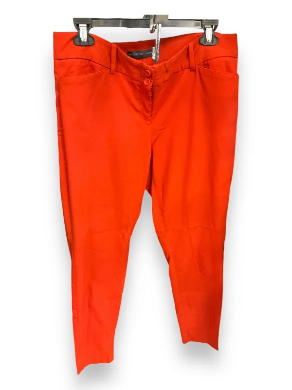 Sporty Jackets Pants Chinos & Khakis By Limited In Orange, Size: 12