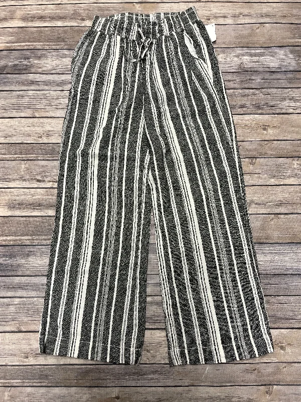 Lightweight Tops Pants Linen By Briggs In Black & White, Size: S
