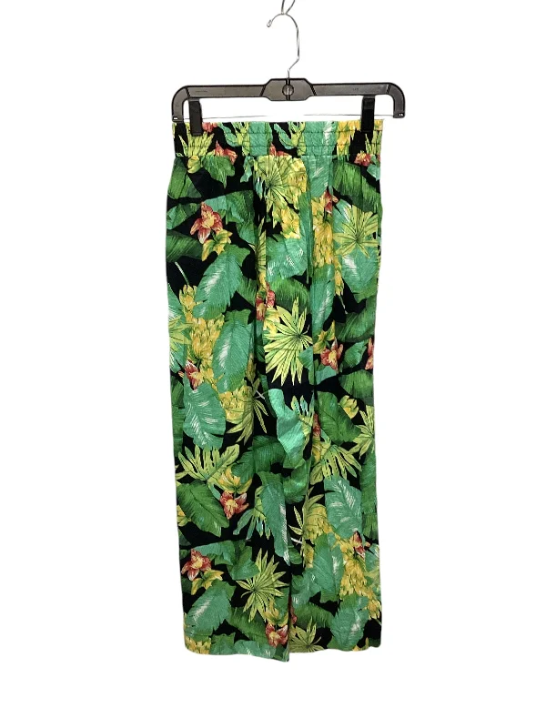 Smart Suits Pants Linen By Nicole By Nicole Miller In Tropical Print, Size: Xs