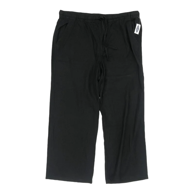 Bold Colors Pants Linen By Old Navy In Black, Size:Xl