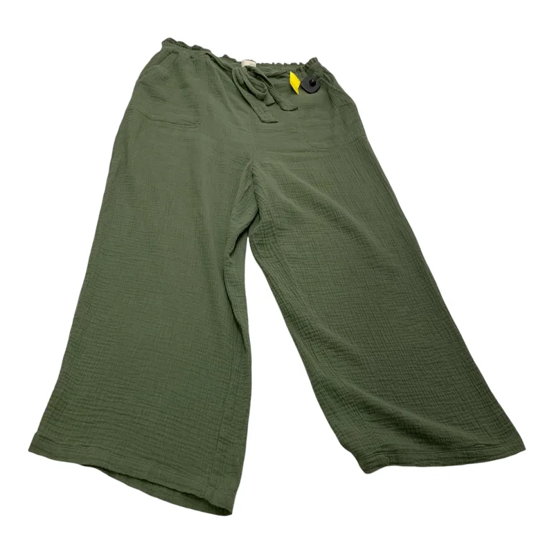Fashionable Wear Pants Linen By Saturday/sunday In Green, Size: L