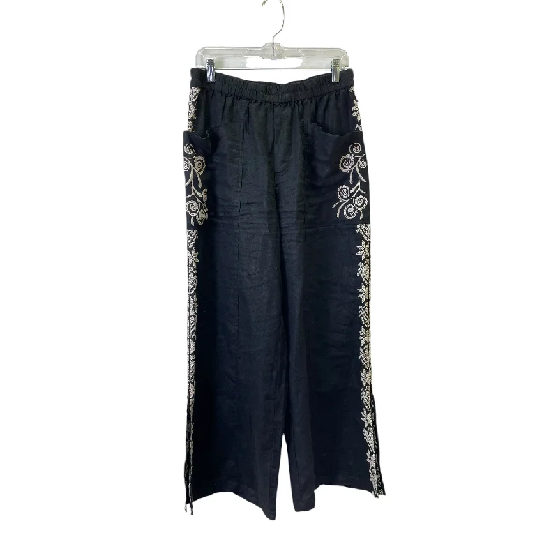 Urban Looks Pants Wide Leg By Johnny Was In Black, Size:10