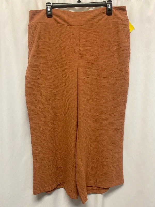 Fresh Outfit Pants Wide Leg By Nine West In Brown, Size: L
