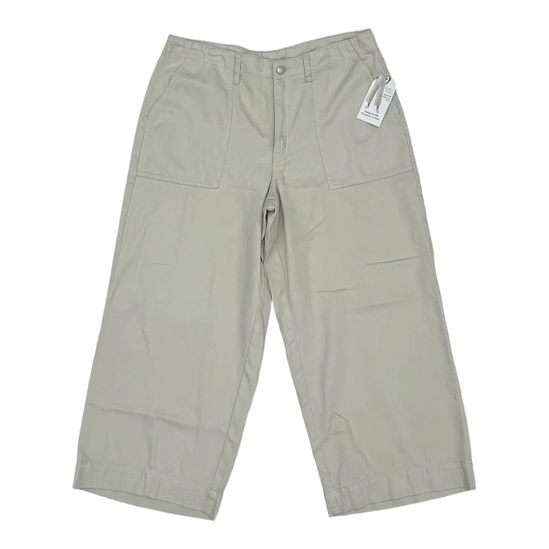 Elegant Outfits Pants Wide Leg By Time And Tru In Tan, Size:14