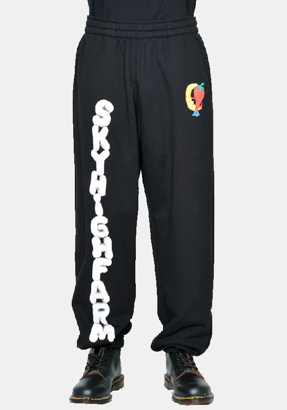 Simple Styles SKY HIGH FARM SHF04P031-1 UNISEX PERENNIAL SHANA GRAPHIC PANTS BLACK
