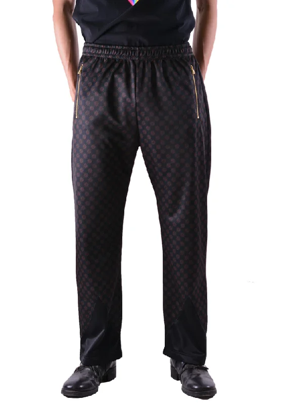 Cozy Jackets SSS WORLD CORP S20TRACKP3 MONOGRAM WESTERN TRACK PANTS BLACK