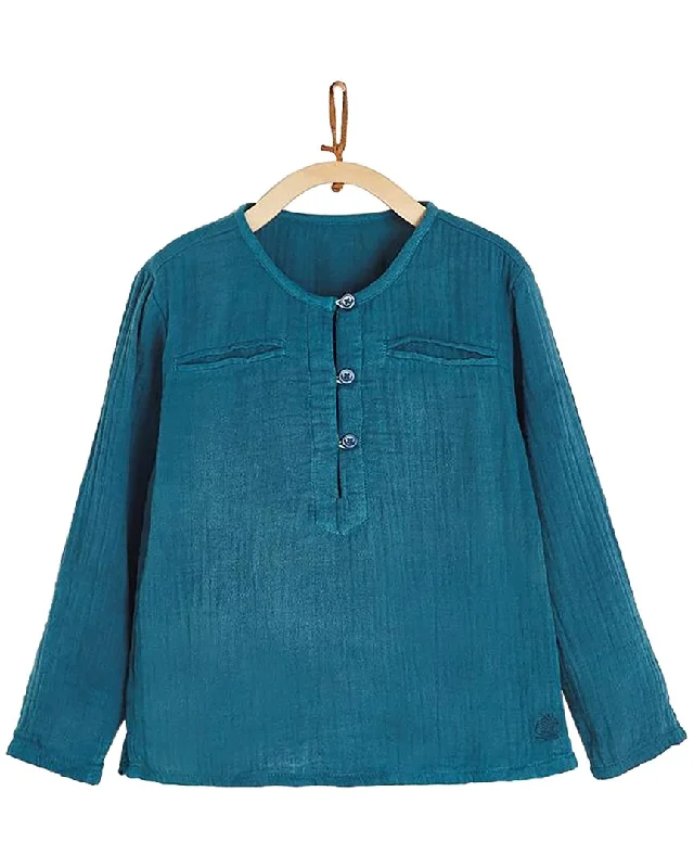 All-Day Wear babycottons Paradise Mandarin Collar Shirt