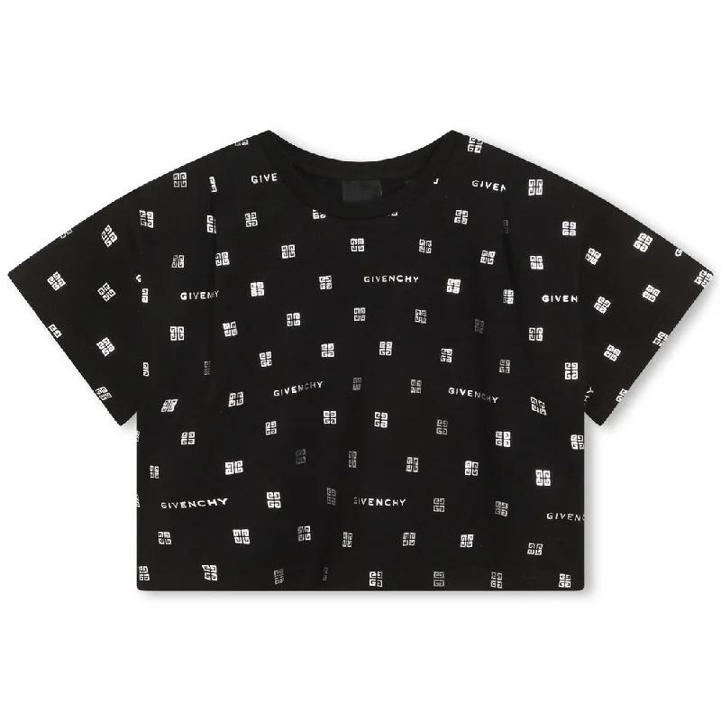 Stylish Suits Black 4G Logo Print T-Shirt