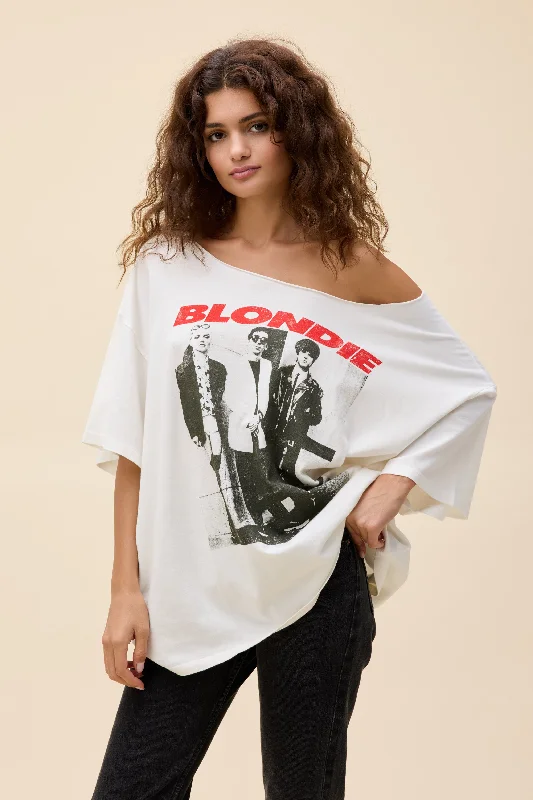 Comfort Jackets Blondie Self-Titled Off-The-Shoulder OS Tee