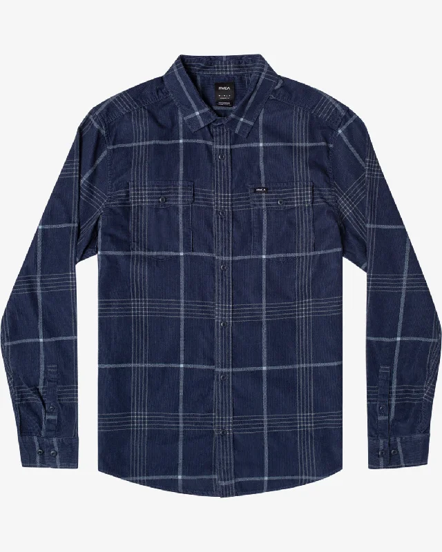 Lightweight Fabrics Blues Walk Cord Long Sleeve Shirt - Moody Blue