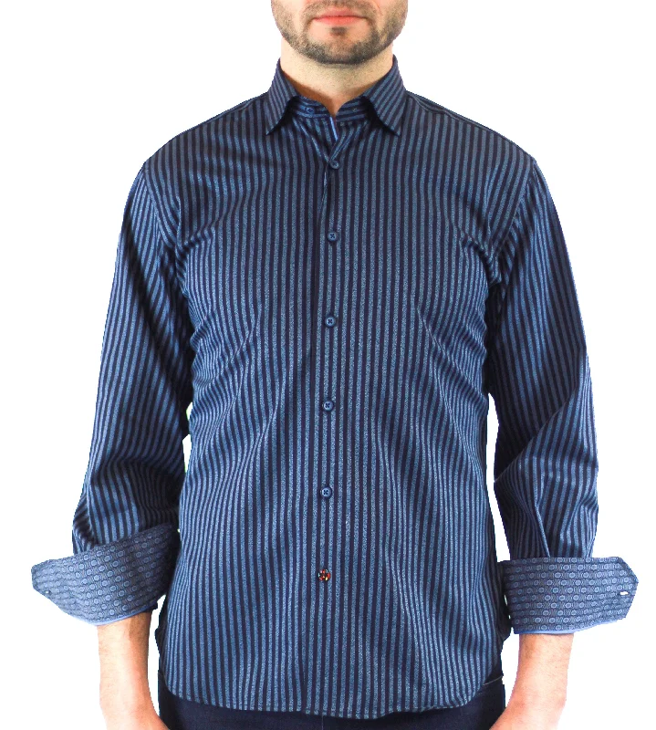 Fashionable Wear Boy's Navy with Blue Stripes