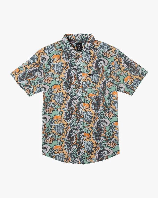 Smart Casual Wear Daily Short Sleeve Shirt - Avocado