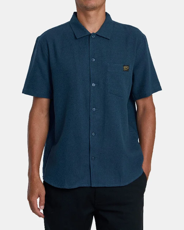Smart Suits Dayshift Collection Dayshift Short Sleeve Shirt - Petrol Blue