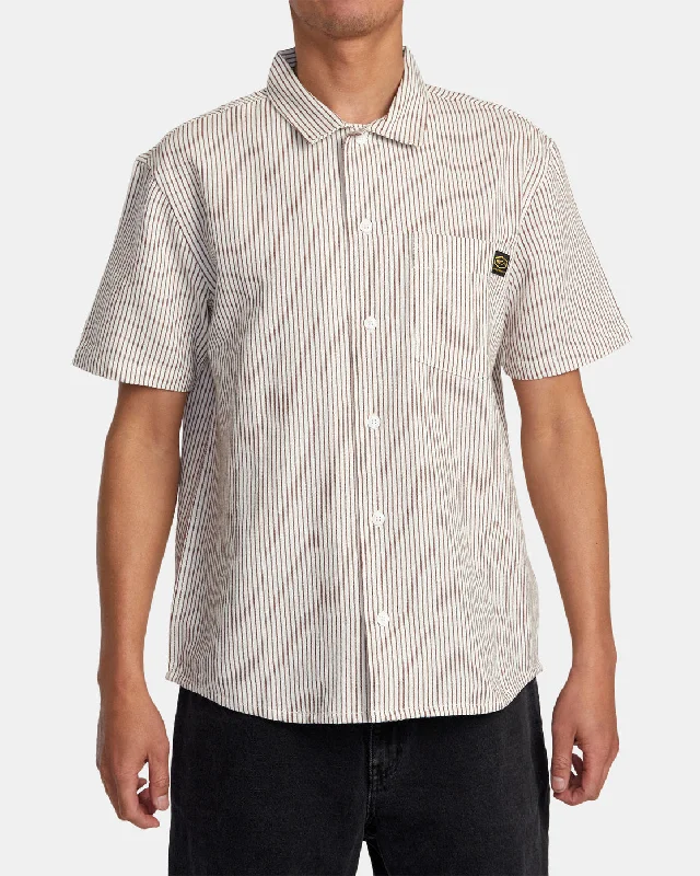 Fall Fashion Dayshift Stripe II Short Sleeve Shirt - Natural