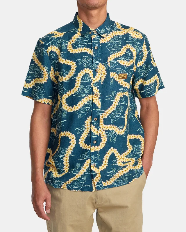 Comfort Clothes Exotica Short Sleeve Shirt - Duck Blue