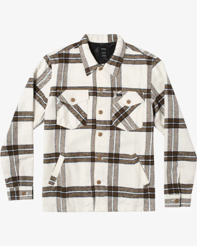 Warm Sweaters Flight Risk Long Sleeve Shirt Jacket - Natural