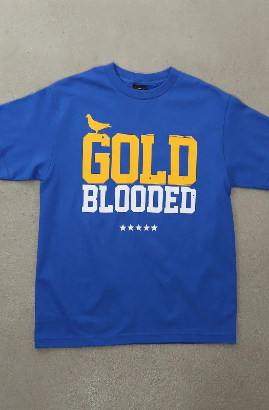 Business Casual Gold Blooded (Men's Royal Tee)