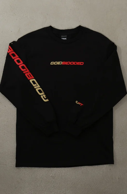 Athletic Outfits Gold Blooded RPM (Men's Black/Red Long Sleeve Tee)