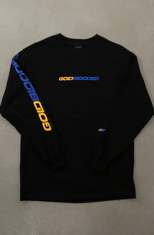 Stylish Jeans Gold Blooded RPM (Men's Black/Royal Long Sleeve Tee)